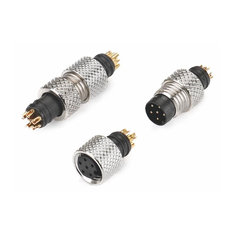 10 M8 5P公头 母头焊线式